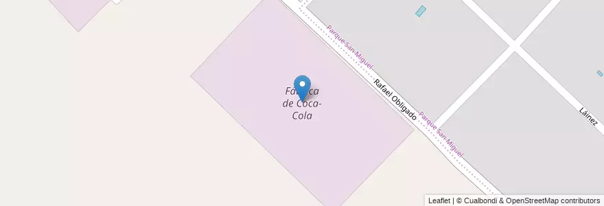 Mapa de ubicacion de Fábrica de Coca-Cola en アルゼンチン, ブエノスアイレス州, Partido De Bahía Blanca, Grünbein.