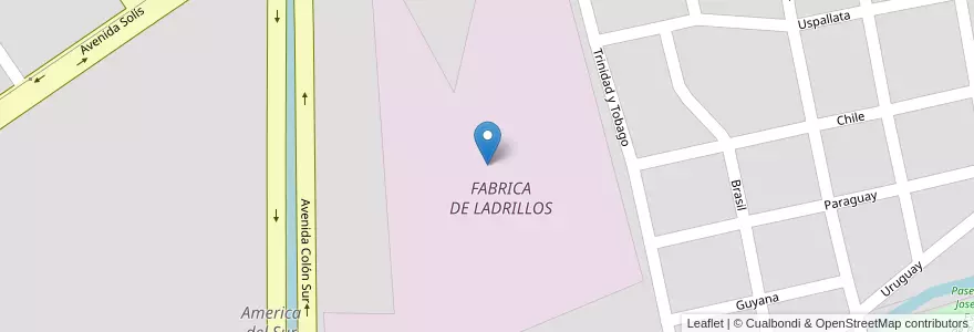 Mapa de ubicacion de FABRICA DE LADRILLOS en アルゼンチン, サンティアゴ・デル・エステロ州, Departamento Capital, Santiago Del Estero.