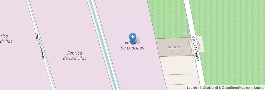 Mapa de ubicacion de Fábrica de Ladrillos en Argentina, San Juan, Chile, Rivadavia.