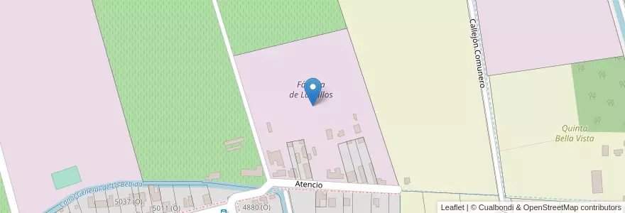 Mapa de ubicacion de Fábrica de Ladrillos en Arjantin, San Juan, Şili, Rivadavia.