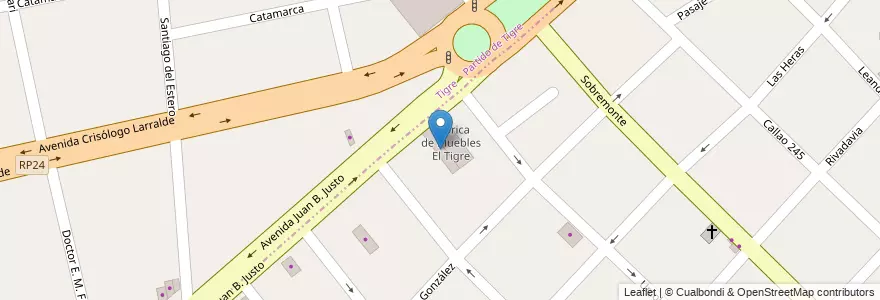Mapa de ubicacion de Fábrica de Muebles El Monarca en الأرجنتين, بوينس آيرس, Partido De San Fernando, San Fernando.