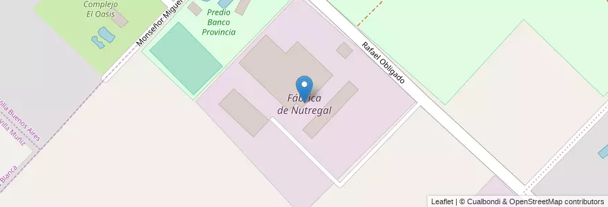 Mapa de ubicacion de Fábrica de Nutregal en アルゼンチン, ブエノスアイレス州, Partido De Bahía Blanca, Grünbein.