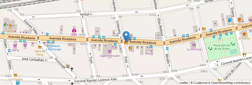 Mapa de ubicacion de Fábrica de Pastas Frescas "La Nueva Autora", Liniers en 阿根廷, Ciudad Autónoma De Buenos Aires, Comuna 9, 布宜诺斯艾利斯, Comuna 10.