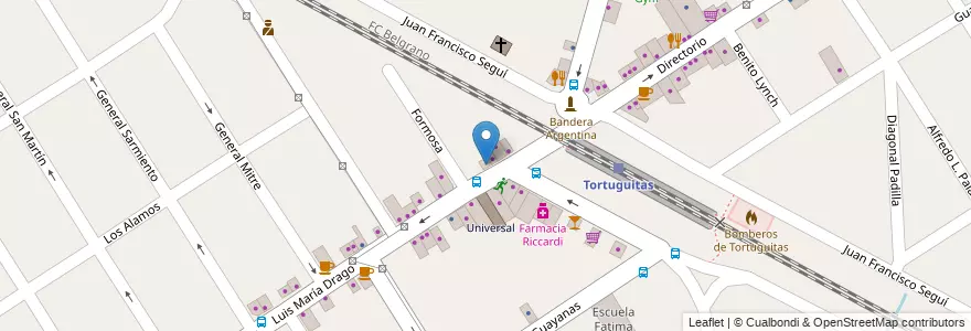 Mapa de ubicacion de Fabrica de Pastas en Argentinië, Buenos Aires, Partido De Malvinas Argentinas, Tortuguitas.