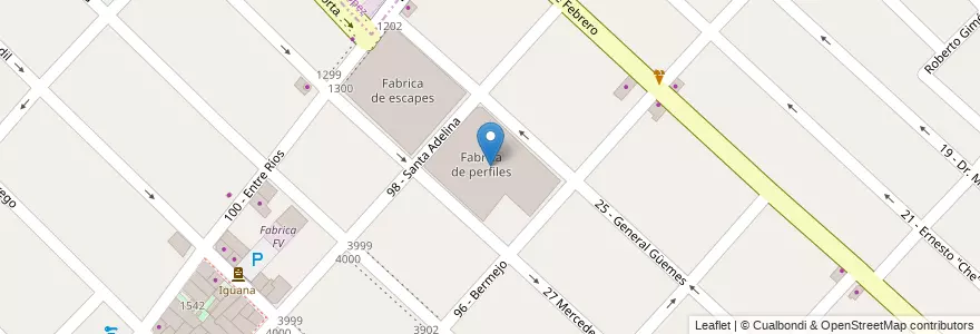 Mapa de ubicacion de Fabrica de perfiles en アルゼンチン, ブエノスアイレス州, Partido De General San Martín, San Andrés.