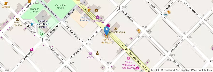 Mapa de ubicacion de Fabrica de Pizzas en Arjantin, Buenos Aires, Partido De General San Martín, General San Martín, Villa Lynch.