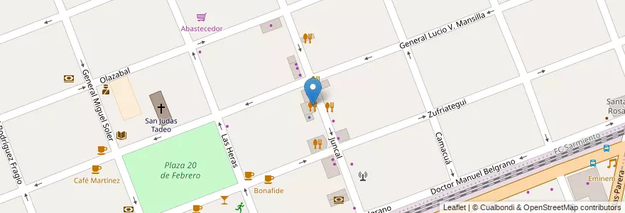 Mapa de ubicacion de Fabrica de Pizzas en Argentinië, Buenos Aires, Partido De Ituzaingó, Ituzaingó.