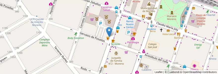 Mapa de ubicacion de Fábrica de Pizzas en الأرجنتين, بوينس آيرس, Partido De Moreno, Moreno.