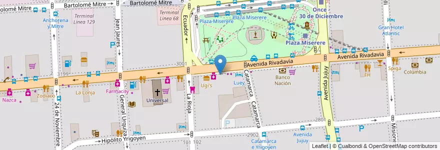 Mapa de ubicacion de Fabrica de Pizzas, Balvanera en Argentina, Ciudad Autónoma De Buenos Aires, Comuna 3, Buenos Aires.