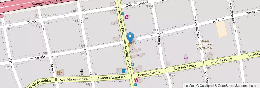 Mapa de ubicacion de Fabrica de Pizzas, Boedo en アルゼンチン, Ciudad Autónoma De Buenos Aires, Comuna 5, ブエノスアイレス.