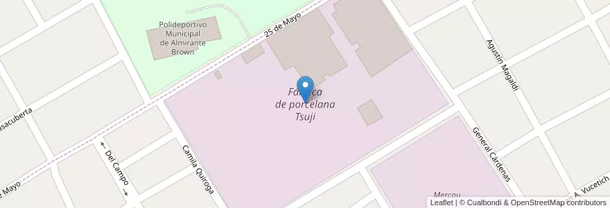 Mapa de ubicacion de Fábrica de porcelana Tsuji en الأرجنتين, بوينس آيرس, Partido De Almirante Brown, Ministro Rivadavia.