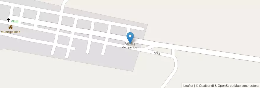 Mapa de ubicacion de Fábrica de quinoa en Arjantin, Jujuy, Departamento Santa Catalina, Municipio De Cusi Cusi.