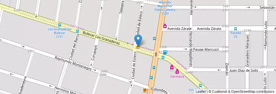 Mapa de ubicacion de Fabrica de Sandwich en 阿根廷, Córdoba, Departamento Capital, Pedanía Capital, Córdoba, Municipio De Córdoba.