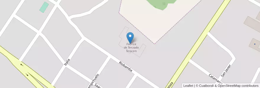 Mapa de ubicacion de Fabrica de Terciado Teracem en Argentina, Misiones, Departamento Leandro N. Alem, Municipio De Leandro N. Alem, Leandro N. Alem.