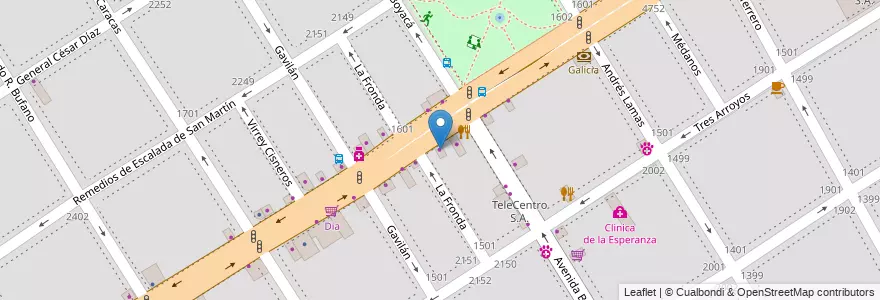 Mapa de ubicacion de Fabrica Sommier & Colchón, Villa General Mitre en 아르헨티나, Ciudad Autónoma De Buenos Aires, 부에노스아이레스, Comuna 11.