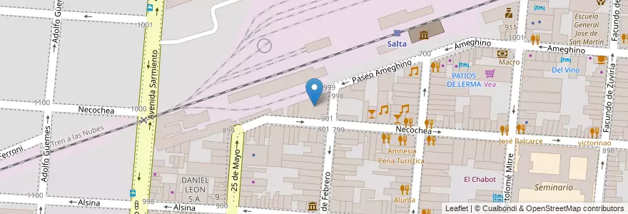 Mapa de ubicacion de FABRICA TORO VIEJO en الأرجنتين, Salta, Capital, Municipio De Salta, Salta.