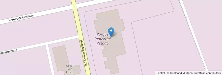 Mapa de ubicacion de Fabril Patagonica S.A. (Curtiembre en آرژانتین, چوبوت, Trelew, Departamento Rawson.