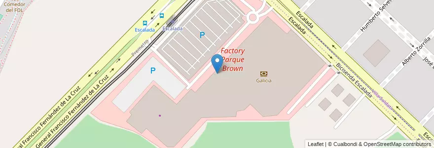 Mapa de ubicacion de Factory Parque Brown, Villa Lugano en Argentinië, Ciudad Autónoma De Buenos Aires, Buenos Aires, Comuna 8.