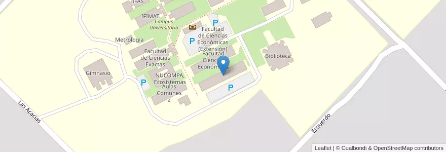 Mapa de ubicacion de Facultad Ciencias Humanas en 아르헨티나, 부에노스아이레스주, Partido De Tandil, Tandil.