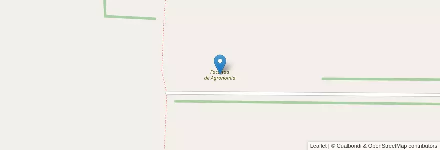 Mapa de ubicacion de Facultad de Agronomia en Arjantin, La Pampa, Municipio De Santa Rosa, Departamento Capital.