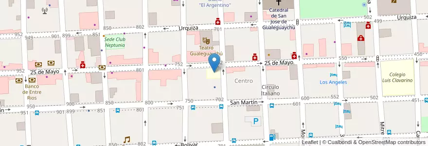 Mapa de ubicacion de Facultad de Bromatologia en Argentina, Provincia Di Entre Ríos, Departamento Gualeguaychú, Gualeguaychú, Gualeguaychú, Distrito Costa Uruguay Sur.