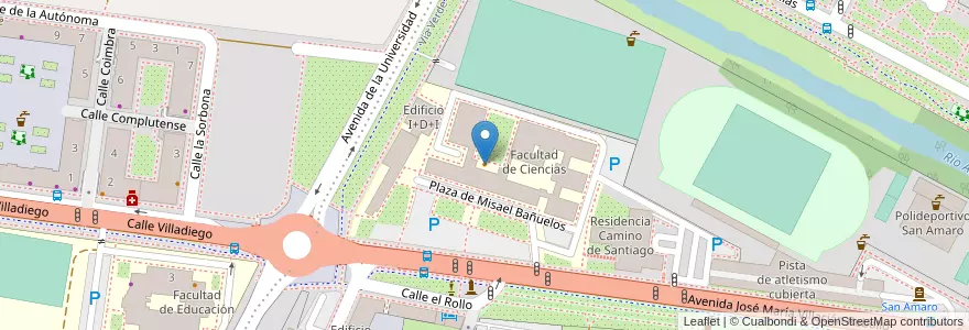 Mapa de ubicacion de Facultad de Ciencias en 스페인, Castilla Y León, Burgos, Alfoz De Burgos, Burgos.