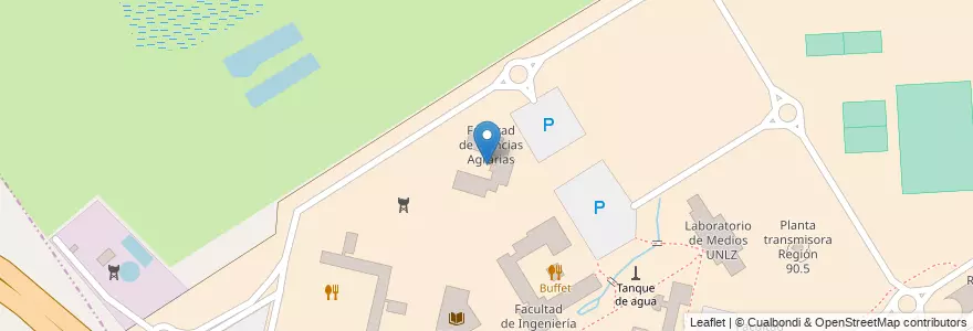 Mapa de ubicacion de Facultad de Ciencias Agrarias en آرژانتین, استان بوئنوس آیرس, Partido De Lomas De Zamora.