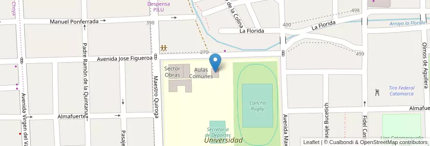 Mapa de ubicacion de Facultad de Ciencias Económicas - Box Docentes en Аргентина, Катамарка, Departamento Capital, Municipio De San Fernando Del Valle De Catamarca, San Fernando Del Valle De Catamarca.