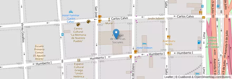 Mapa de ubicacion de Facultad de Ciencias Sociales, Constitucion en Argentina, Autonomous City Of Buenos Aires, Comuna 1, Autonomous City Of Buenos Aires.