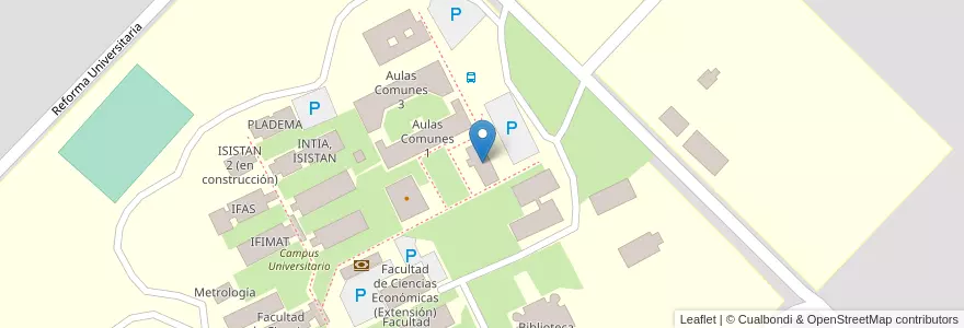 Mapa de ubicacion de Facultad de Ciencias Veterinarias en 아르헨티나, 부에노스아이레스주, Partido De Tandil, Tandil.