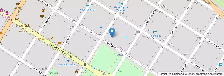 Mapa de ubicacion de Facultad de Derecho de la Universidad Nacional de Mar del Plata (UNMDP) en الأرجنتين, بوينس آيرس, Partido De General Pueyrredón, مار ديل بلاتا.