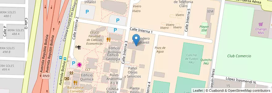 Mapa de ubicacion de Facultad de Humanidades en آرژانتین, Salta, Capital, Municipio De Salta, Salta.