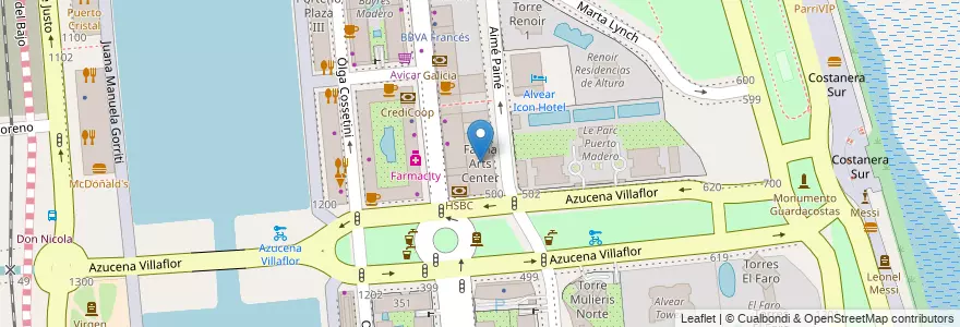 Mapa de ubicacion de Faena Arts Center, Puerto Madero en آرژانتین, Ciudad Autónoma De Buenos Aires, Comuna 1, Buenos Aires.