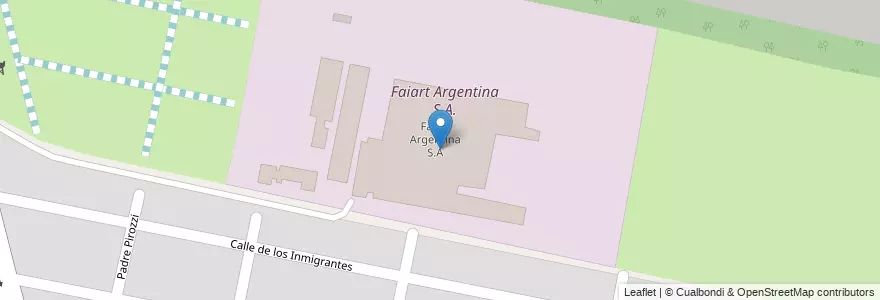 Mapa de ubicacion de Faiart Argentina S.A en Argentine, Santa Fe, Departamento San Lorenzo, Municipio De Capitán Bermudez, Capitán Bermudez.