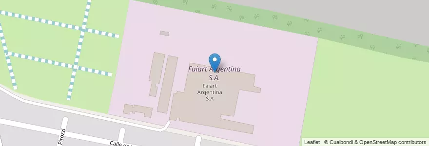 Mapa de ubicacion de Faiart Argentina S.A. en Argentinien, Santa Fe, Departamento San Lorenzo, Municipio De Capitán Bermudez, Capitán Bermudez.
