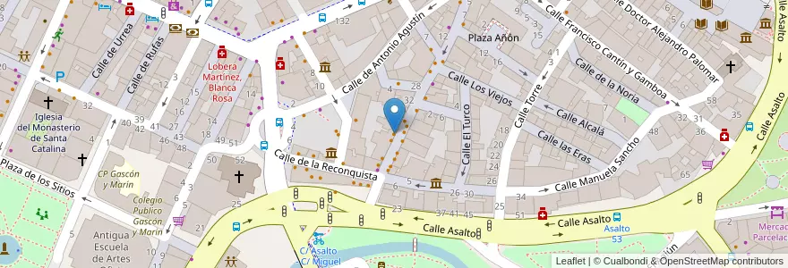 Mapa de ubicacion de Falafel Center - Casa Siria en إسبانيا, أرغون, سرقسطة, Zaragoza, سرقسطة.