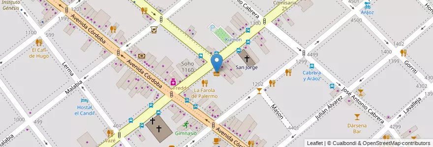 Mapa de ubicacion de Famaillá, Palermo en アルゼンチン, Ciudad Autónoma De Buenos Aires, ブエノスアイレス.