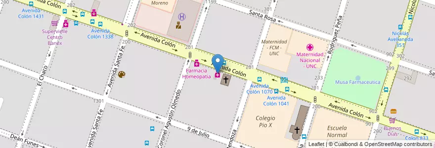 Mapa de ubicacion de Famarcia en آرژانتین, Córdoba, Departamento Capital, Pedanía Capital, Córdoba, Municipio De Córdoba.