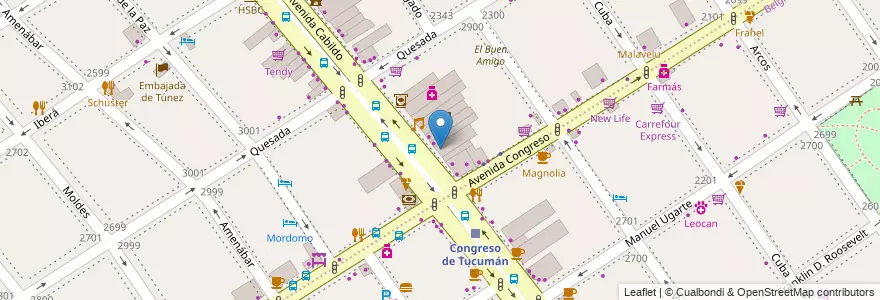 Mapa de ubicacion de Fame, Nuñez en アルゼンチン, Ciudad Autónoma De Buenos Aires, ブエノスアイレス, Comuna 13.