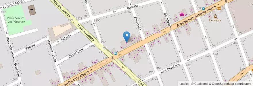 Mapa de ubicacion de Familia Bercomat, Floresta en آرژانتین, Ciudad Autónoma De Buenos Aires, Buenos Aires, Comuna 10.