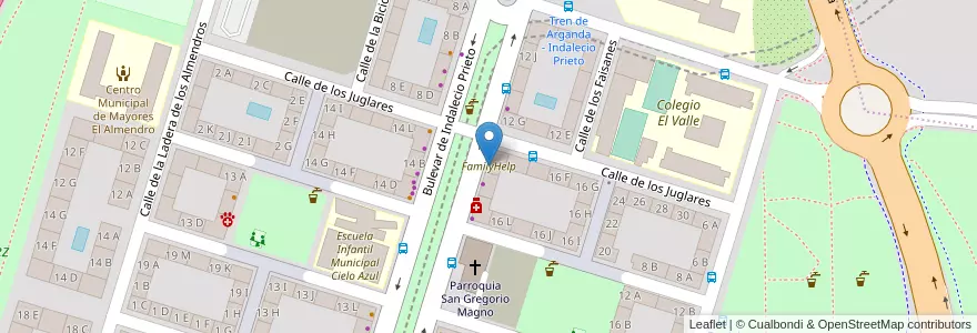 Mapa de ubicacion de FamilyHelp en スペイン, マドリード州, Comunidad De Madrid, Área Metropolitana De Madrid Y Corredor Del Henares, Madrid.