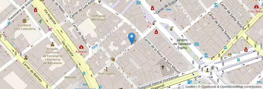 Mapa de ubicacion de Fan curry hacci en إسبانيا, كتالونيا, برشلونة, بارسلونس, Barcelona.