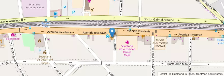 Mapa de ubicacion de Fara en Argentinië, Buenos Aires, Partido De La Matanza, Ramos Mejía.