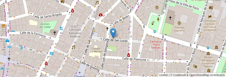 Mapa de ubicacion de Faraday en Испания, Мадрид, Мадрид, Área Metropolitana De Madrid Y Corredor Del Henares, Мадрид.