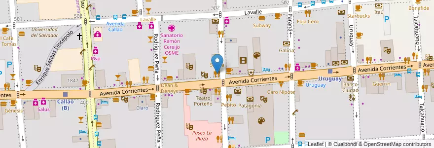 Mapa de ubicacion de Farandula, San Nicolas en 아르헨티나, Ciudad Autónoma De Buenos Aires, Comuna 1, 부에노스아이레스.