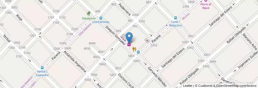 Mapa de ubicacion de Farcmacia en Argentinië, Buenos Aires, Partido De San Isidro, Villa Adelina.