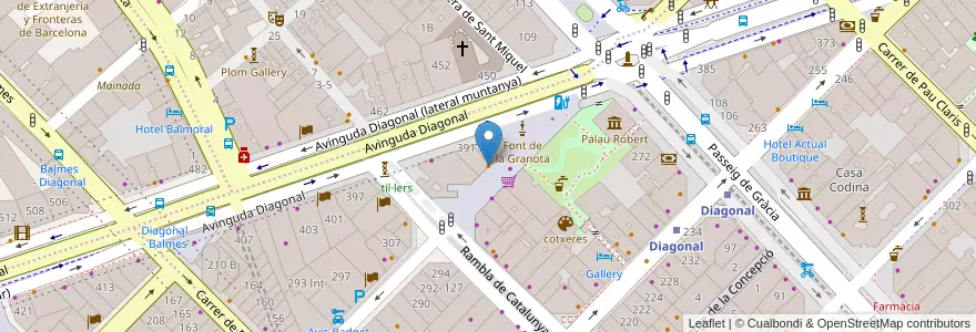 Mapa de ubicacion de Farga en Испания, Каталония, Барселона, Барселонес, Барселона.