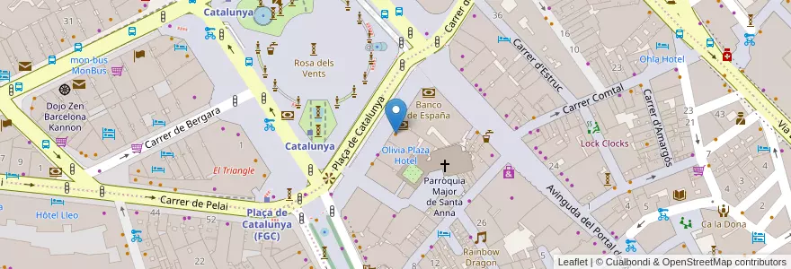 Mapa de ubicacion de Farggi Gelat Café en España, Catalunya, Barcelona, Barcelonès, Barcelona.