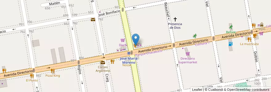 Mapa de ubicacion de Faricci, Caballito en 阿根廷, Ciudad Autónoma De Buenos Aires, 布宜诺斯艾利斯, Comuna 6.