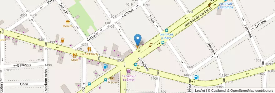 Mapa de ubicacion de Faricci, Villa Ortuzar en آرژانتین, Ciudad Autónoma De Buenos Aires, Buenos Aires, Comuna 15.